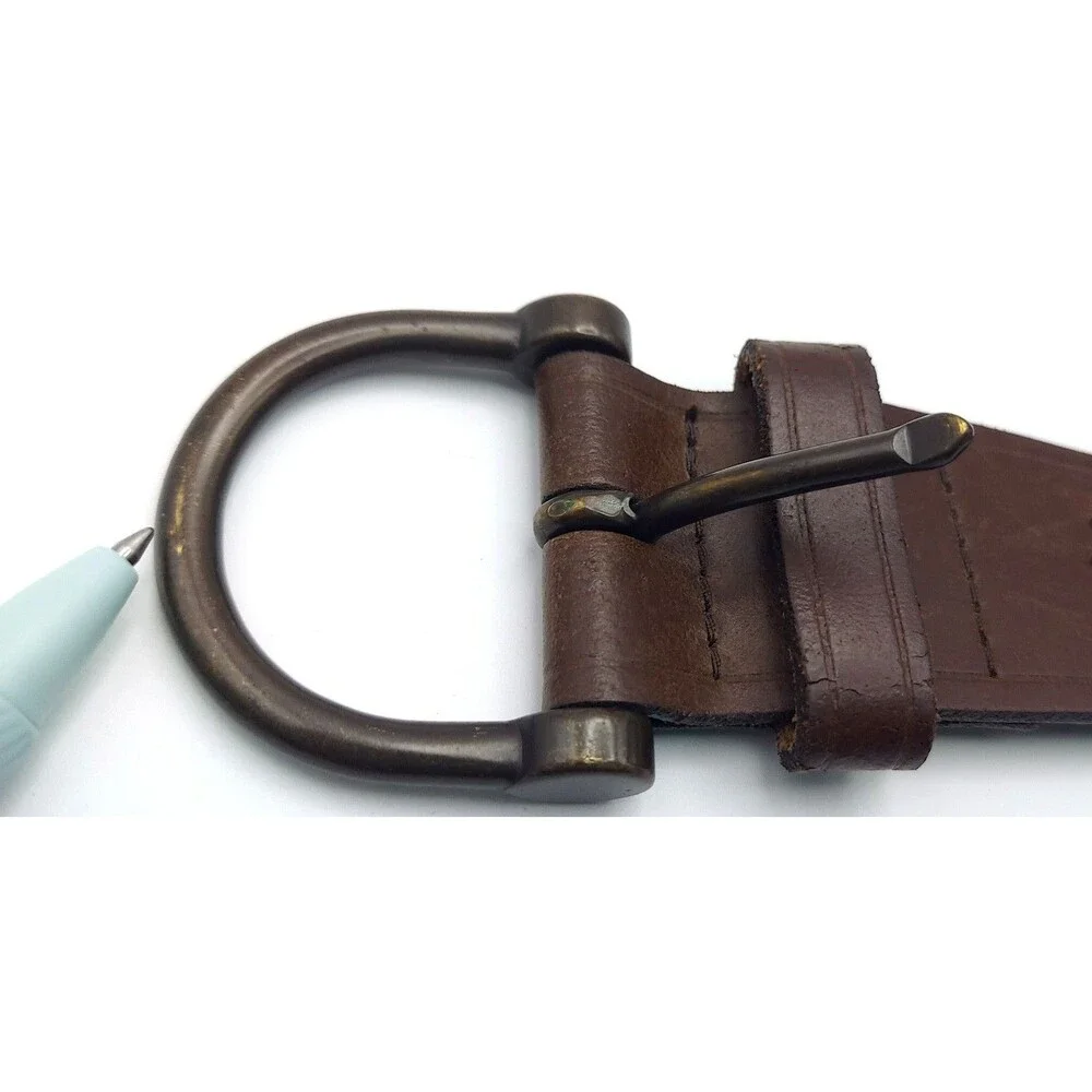 Vintage Leather Belt, Made in USA, Brown Cutout, Western Boho Belt, Womens Med